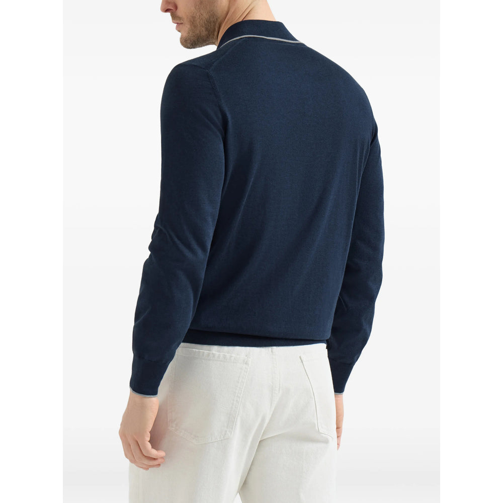 Brunello Cucinelli Blue Sweaters & Knitwear - Jumpers Men BRUNELLO CUCINELLI