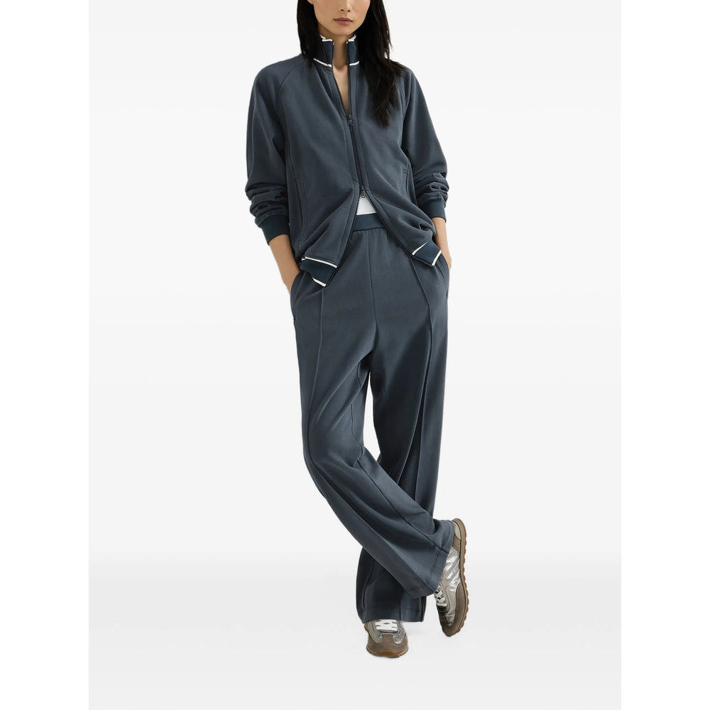 Brunello Cucinelli Blue Trousers - Track Pants Women BRUNELLO CUCINELLI