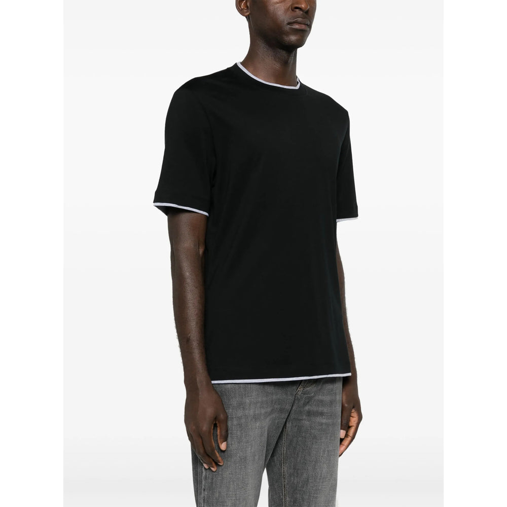 Brunello Cucinelli Black T-Shirts & Vests - T-Shirts Men BRUNELLO CUCINELLI