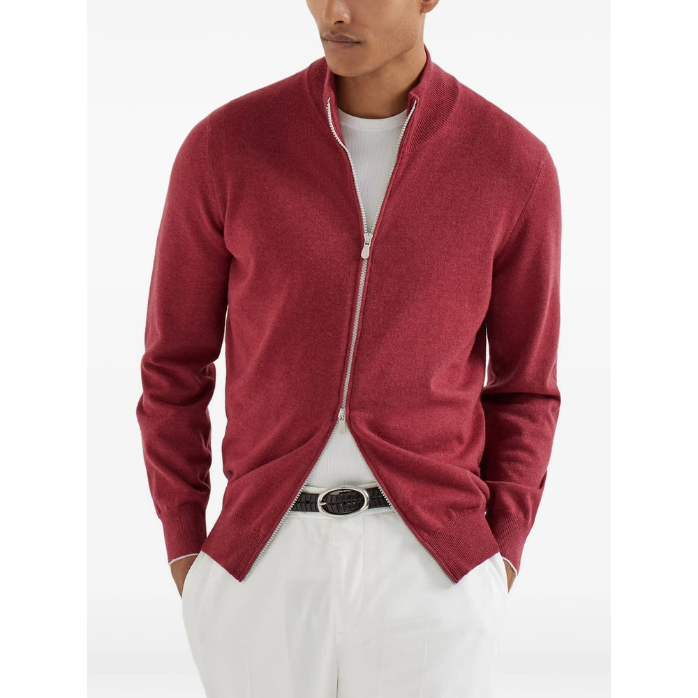 Brunello Cucinelli Red Sweaters & Knitwear - Cardigans Men BRUNELLO CUCINELLI