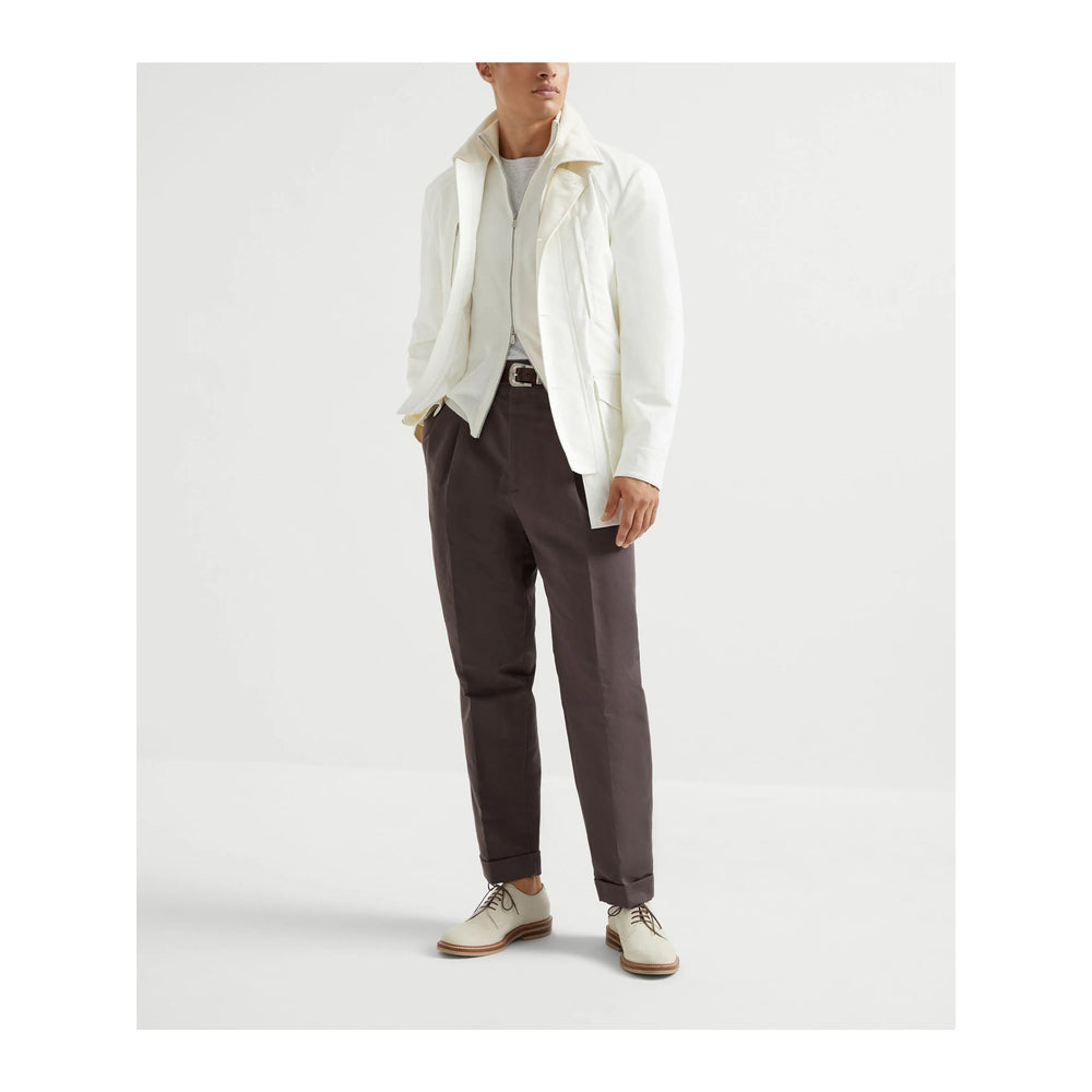 Brunello Cucinelli White Sweaters & Knitwear - Cardigans Men BRUNELLO CUCINELLI