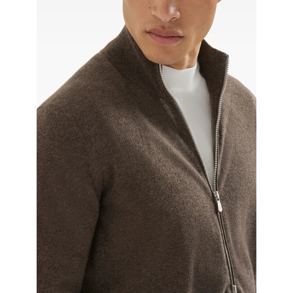 Brunello Cucinelli Brown Sweaters & Knitwear - Cardigans Men BRUNELLO CUCINELLI