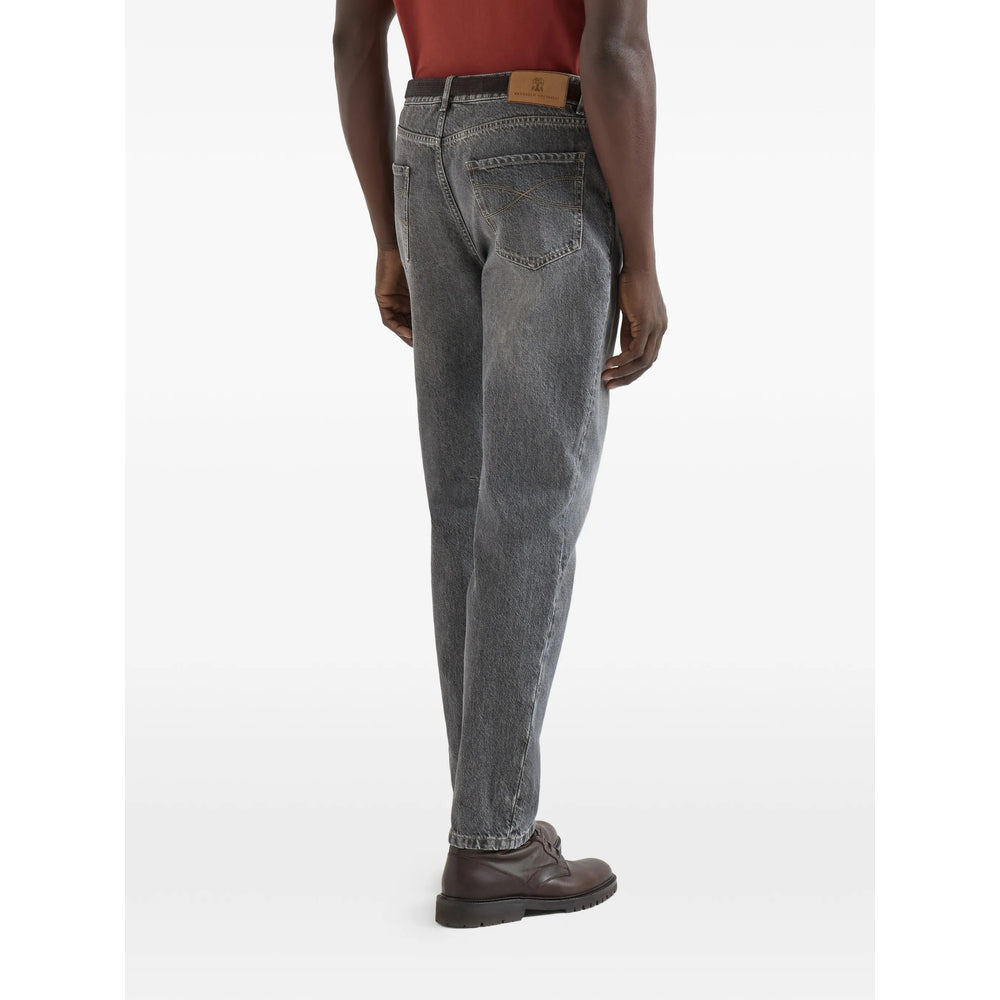 Brunello Cucinelli Grey Denim - Regular & Straight-Leg Jeans Men BRUNELLO CUCINELLI
