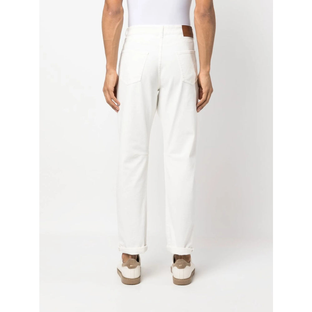 Brunello Cucinelli White Denim - Regular & Straight-Leg Jeans Men BRUNELLO CUCINELLI