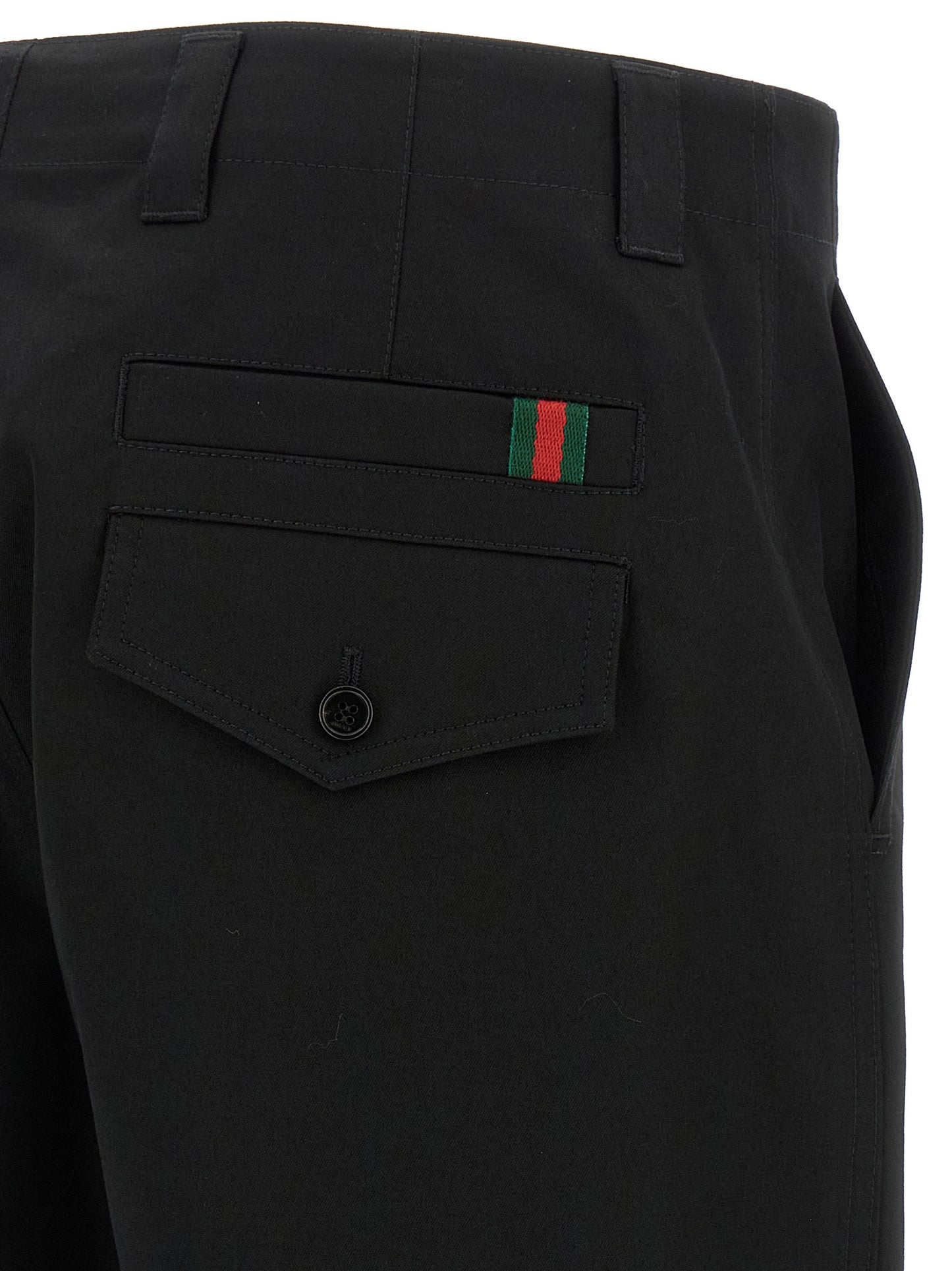 Gucci Men Nastro Web Twill Pants GUCCI