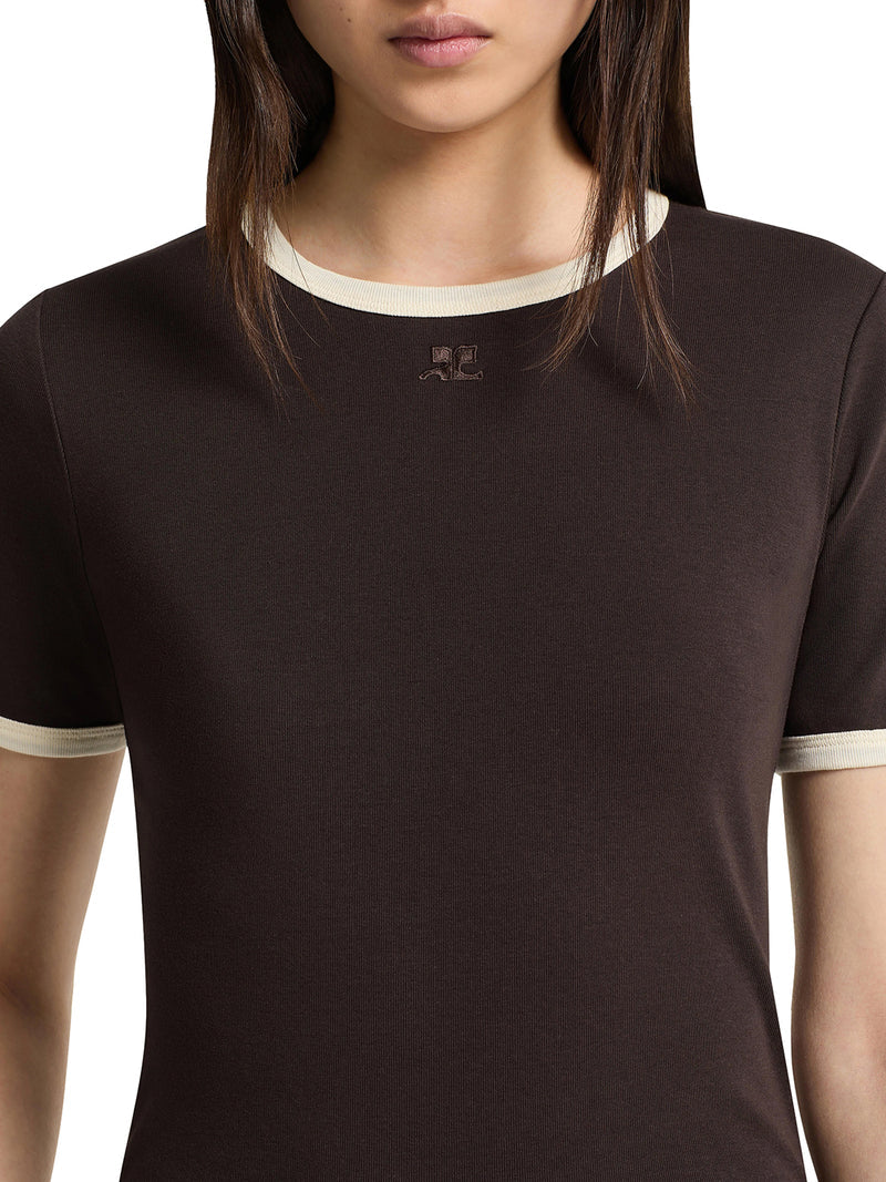 Courreges Women T-Shirt With Contrasting Trim COURREGES