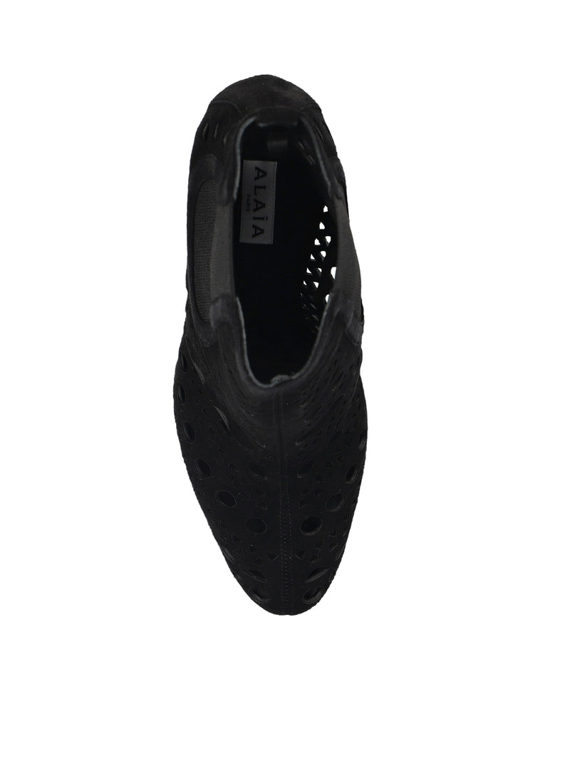 Alaia Women Alaïa Black Suede Heel Ankle Boots ALAIA