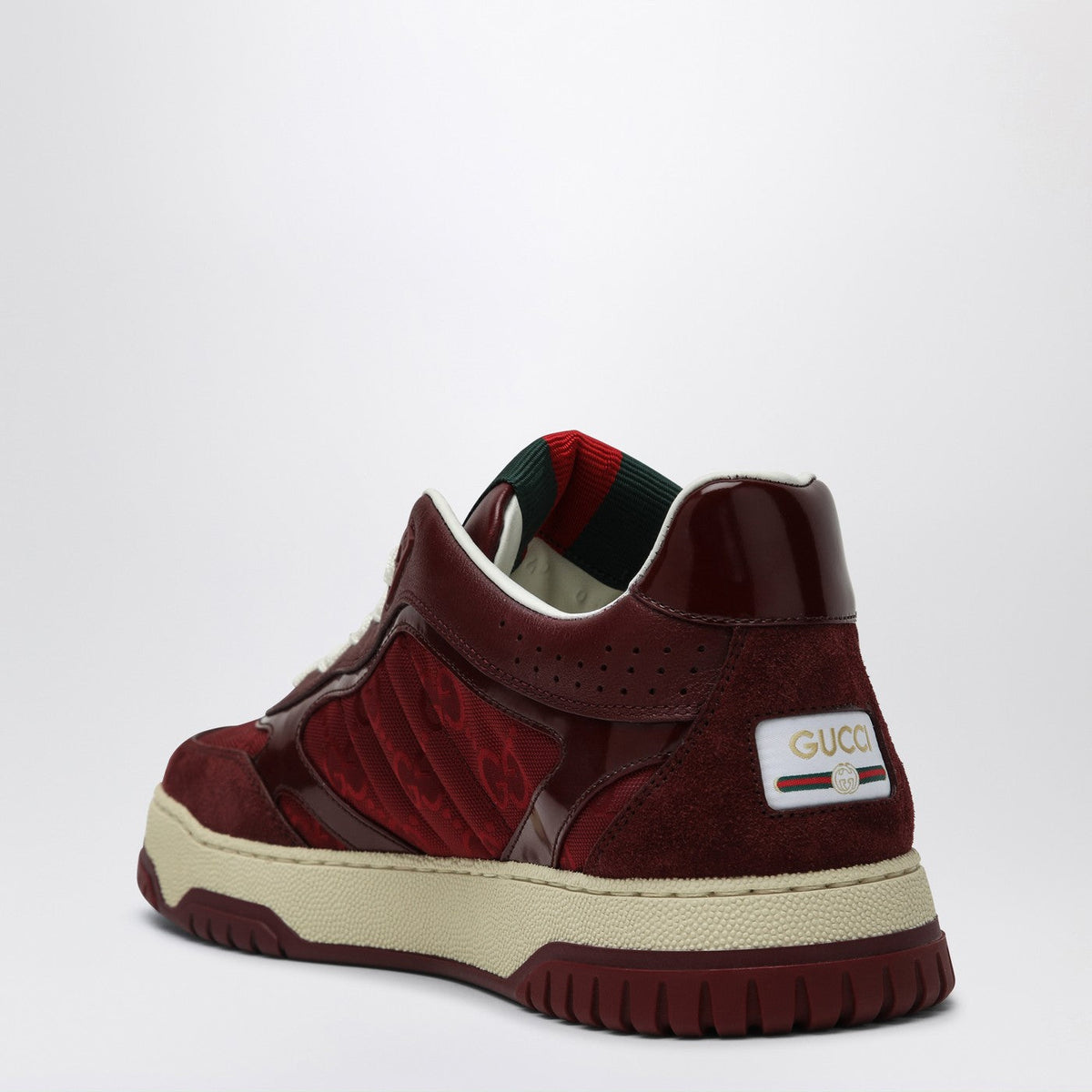 Gucci Re-Web Sneakers In Burgundy Gg Fabric Women GUCCI
