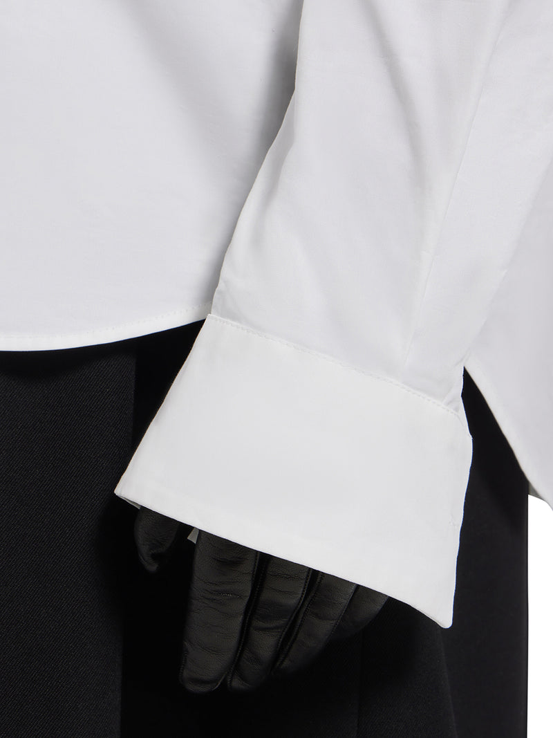 Balenciaga Women Oversized Stole-Style Shirt In Ultra-Lightweight White Cotton Poplin With A Washed-Out Effect BALENCIAGA