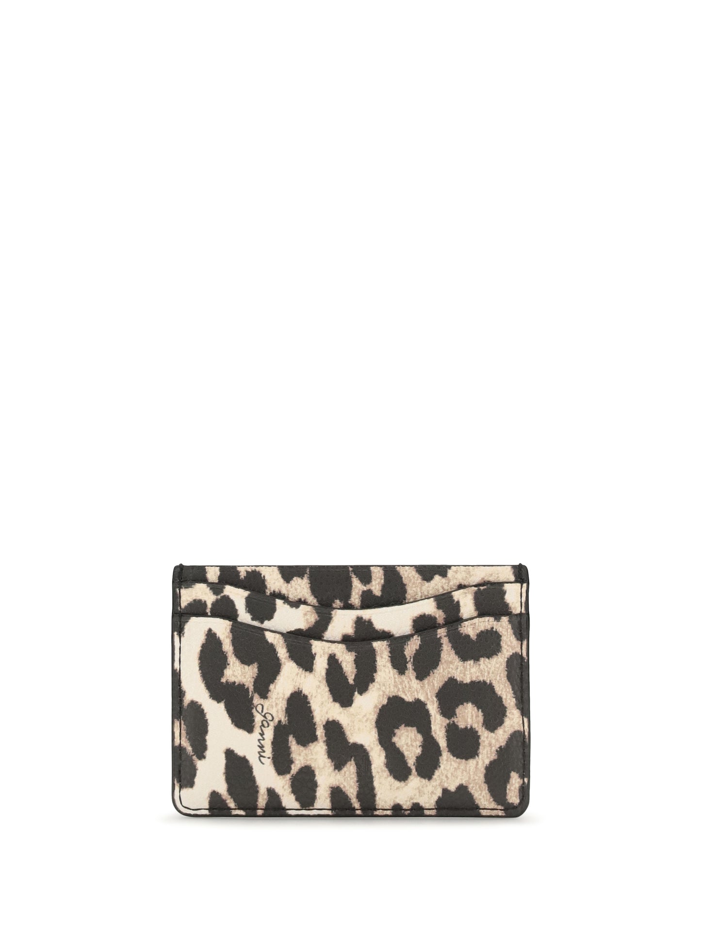 Ganni Women Bou Animal Print Card Holder GANNI