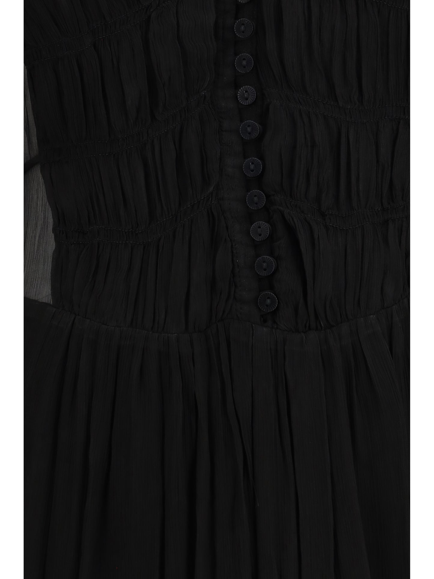 Marant Etoile Women Buttoned Sheer Long Dress ISABEL MARANT ETOILE