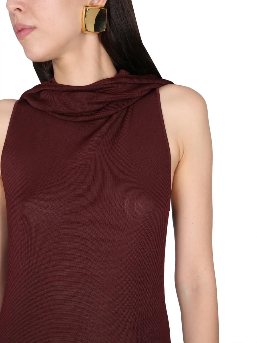 Saint Laurent Women Viscose Hooded Dress SAINT LAURENT