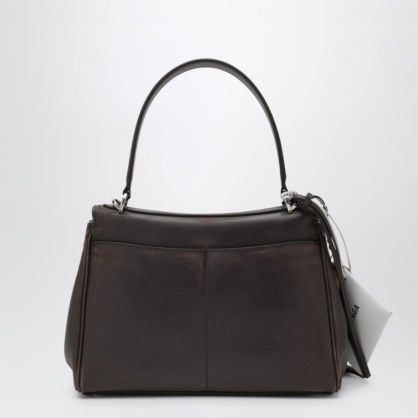 Balenciaga Small Rodeo Bag In Calfskin Leather, Espresso Women BALENCIAGA