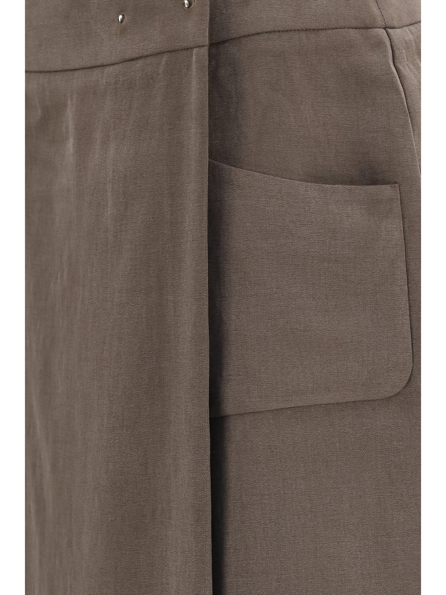 Giorgio Armani Women Silk And Wool Wrap Long Skirt With Patch Pocket GIORGIO ARMANI