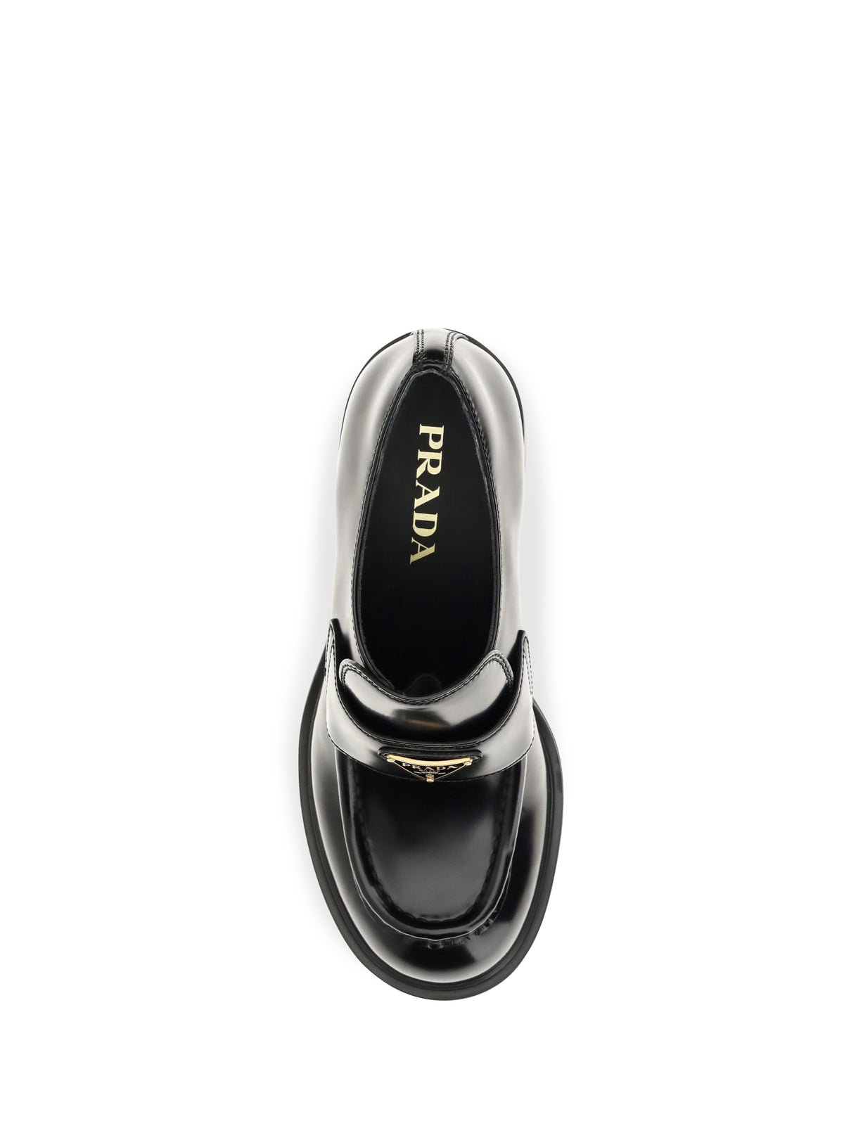 Prada Women Leather Heeled Loafers PRADA