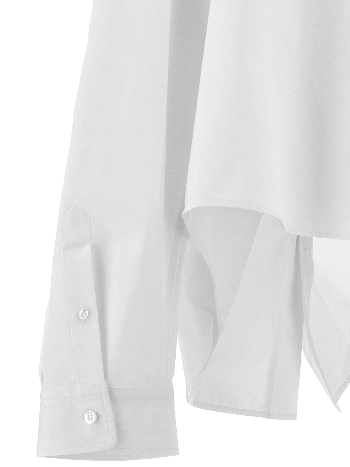 Balenciaga Women Balenciaga Women Asymmetric Shirt With Logo Embroidery BALENCIAGA