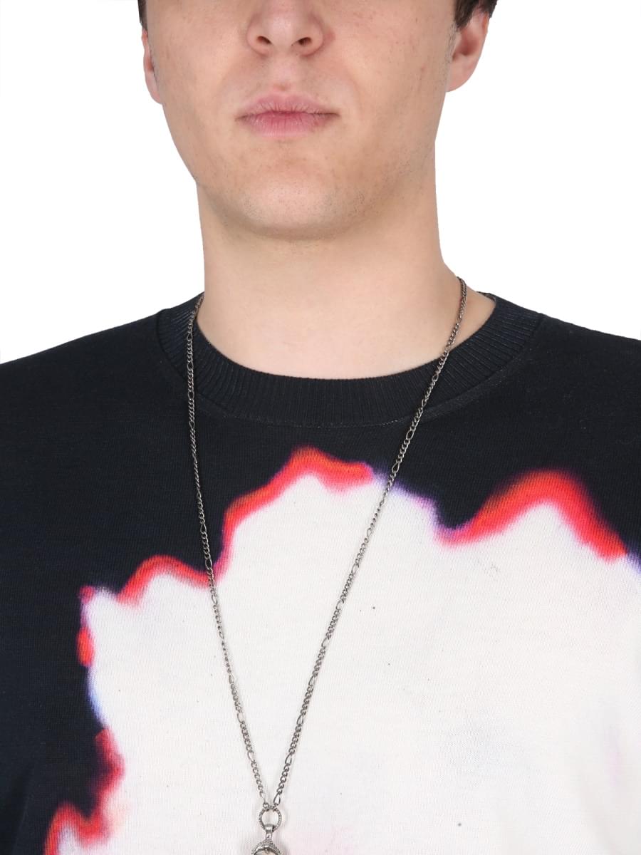 Alexander Mcqueen Men Jersey With Solarised Flower Print ALEXANDER MCQUEEN