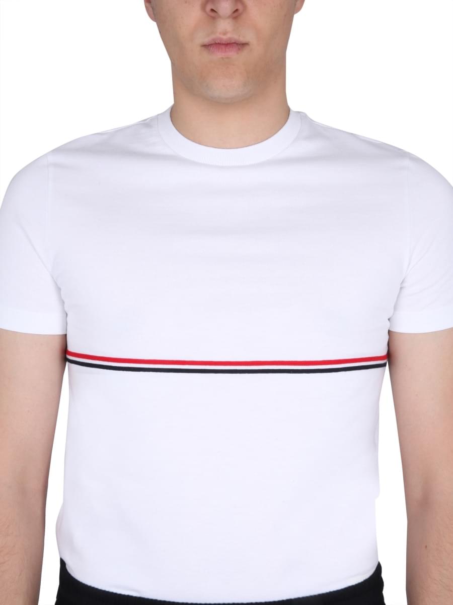 Thom Browne Men Rwb Stripe T-Shirt THOM BROWNE
