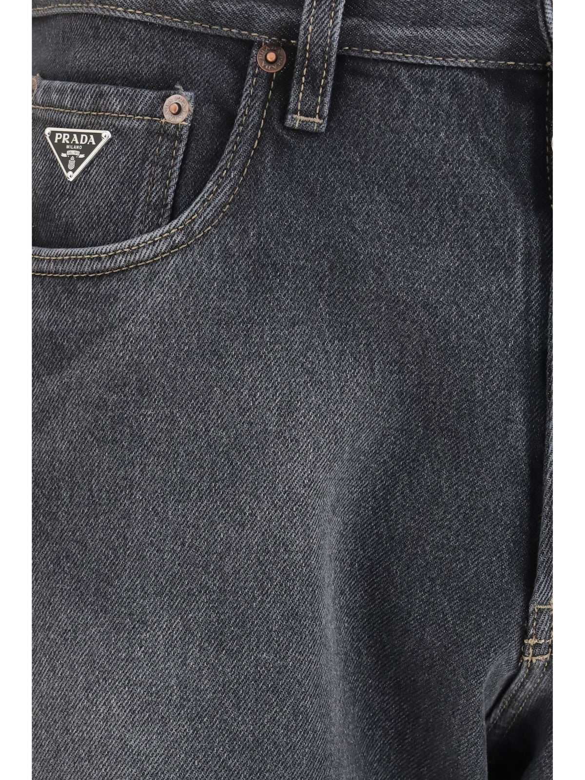 Prada Men Vintage Effect Denim Jeans PRADA