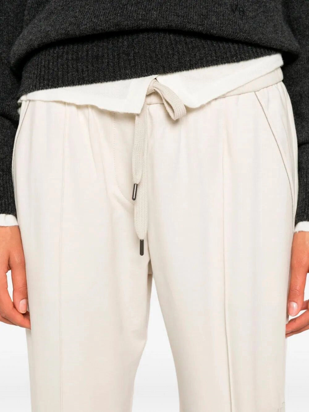Brunello Cucinelli Women Track Trousers Whit Monili BRUNELLO CUCINELLI