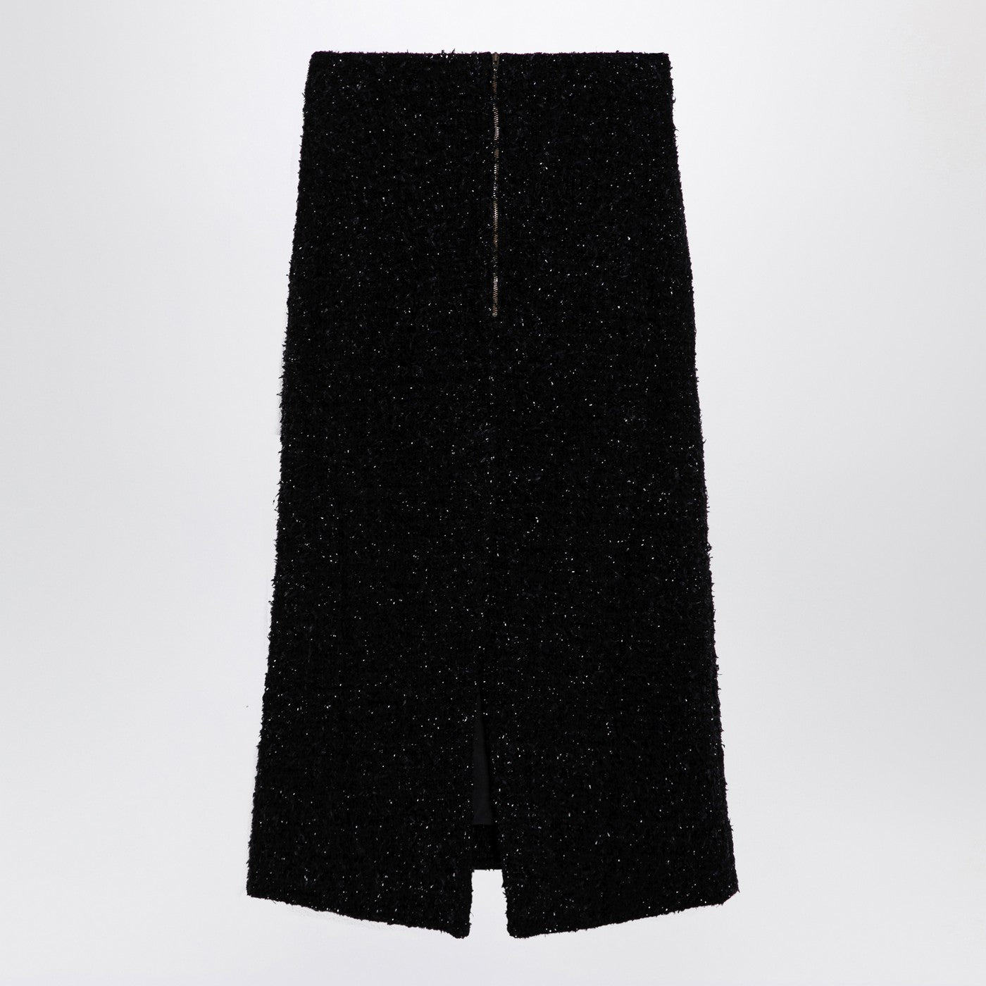 Balenciaga Black Tweed Midi Skirt Women BALENCIAGA