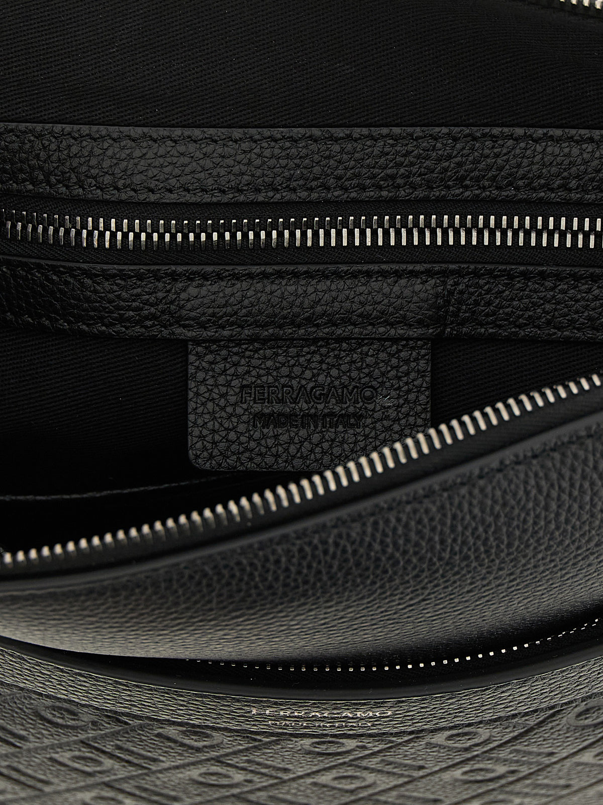 Ferragamo Men 'Ferragamo Monogram' Messenger Crossbody Bag FERRAGAMO