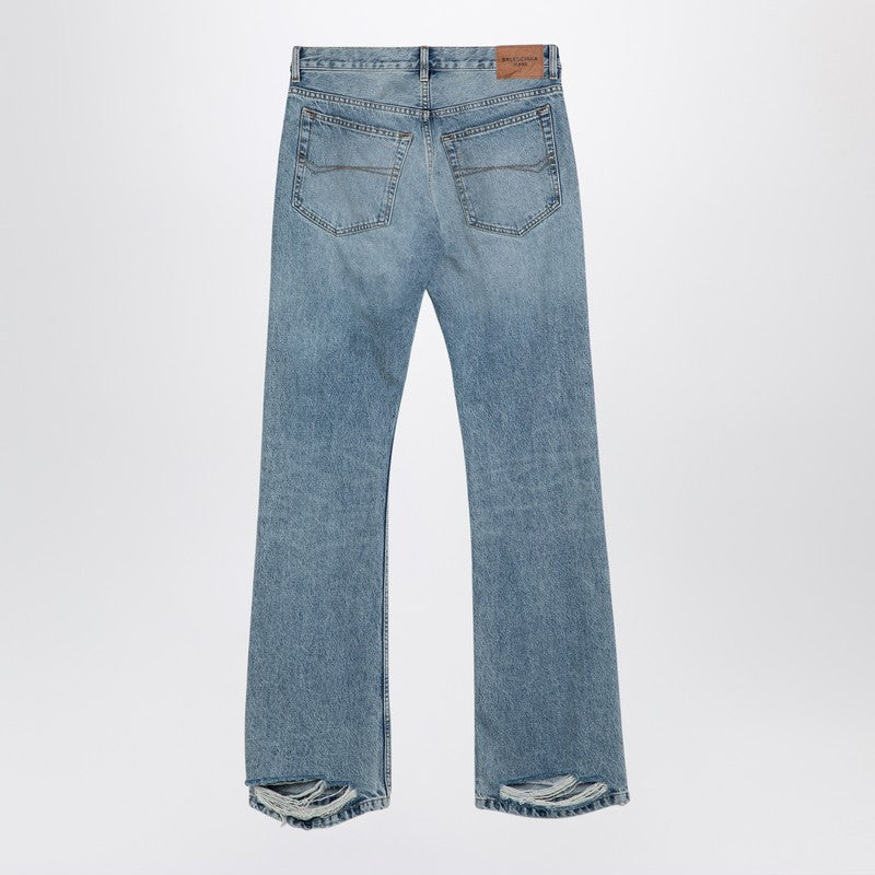 Balenciaga Light Blue Jeans With Distressed Hem Women BALENCIAGA