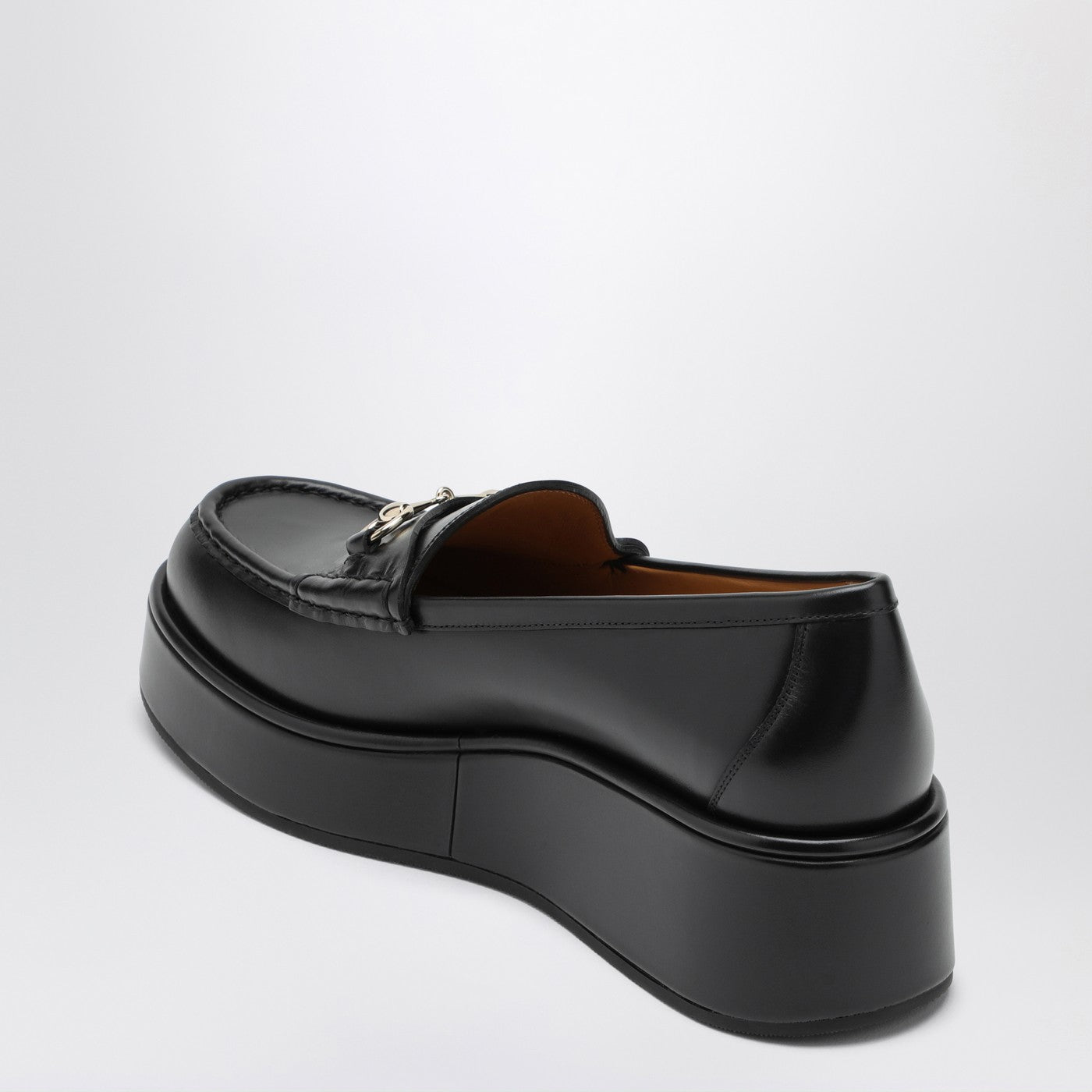 Gucci Black Loafer With Platform And Horsebitt Women GUCCI