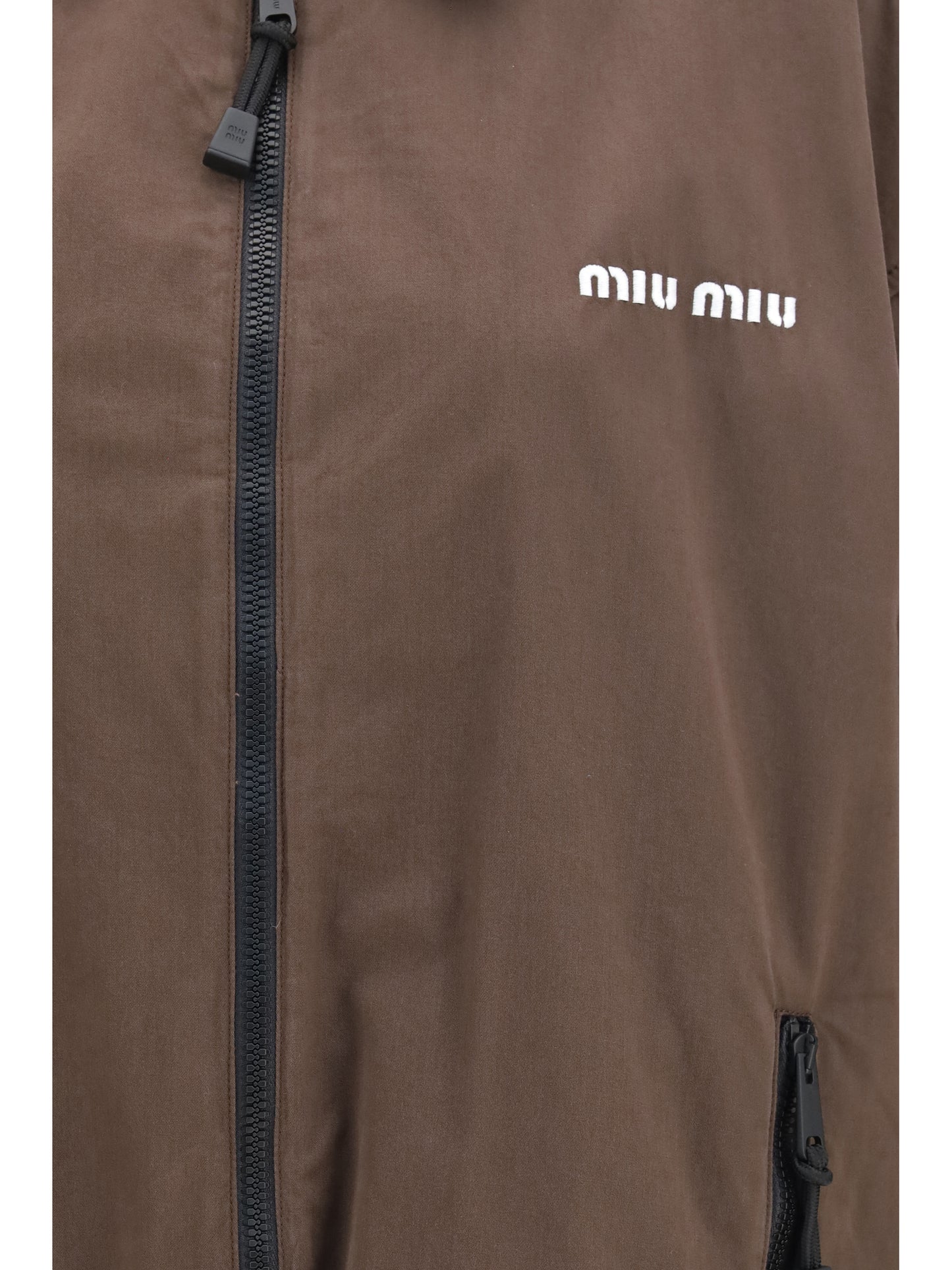Miu Miu Women Gabardine Jacket With Zip MIU MIU