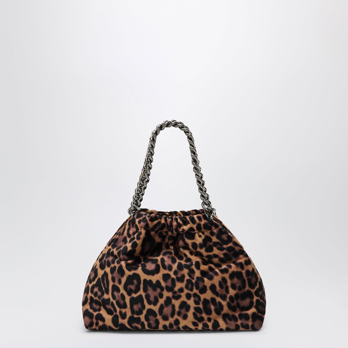 Stella Mccartney Falabella Mini Drawstring Bag In Leopard Velvet Women STELLA MCCARTNEY