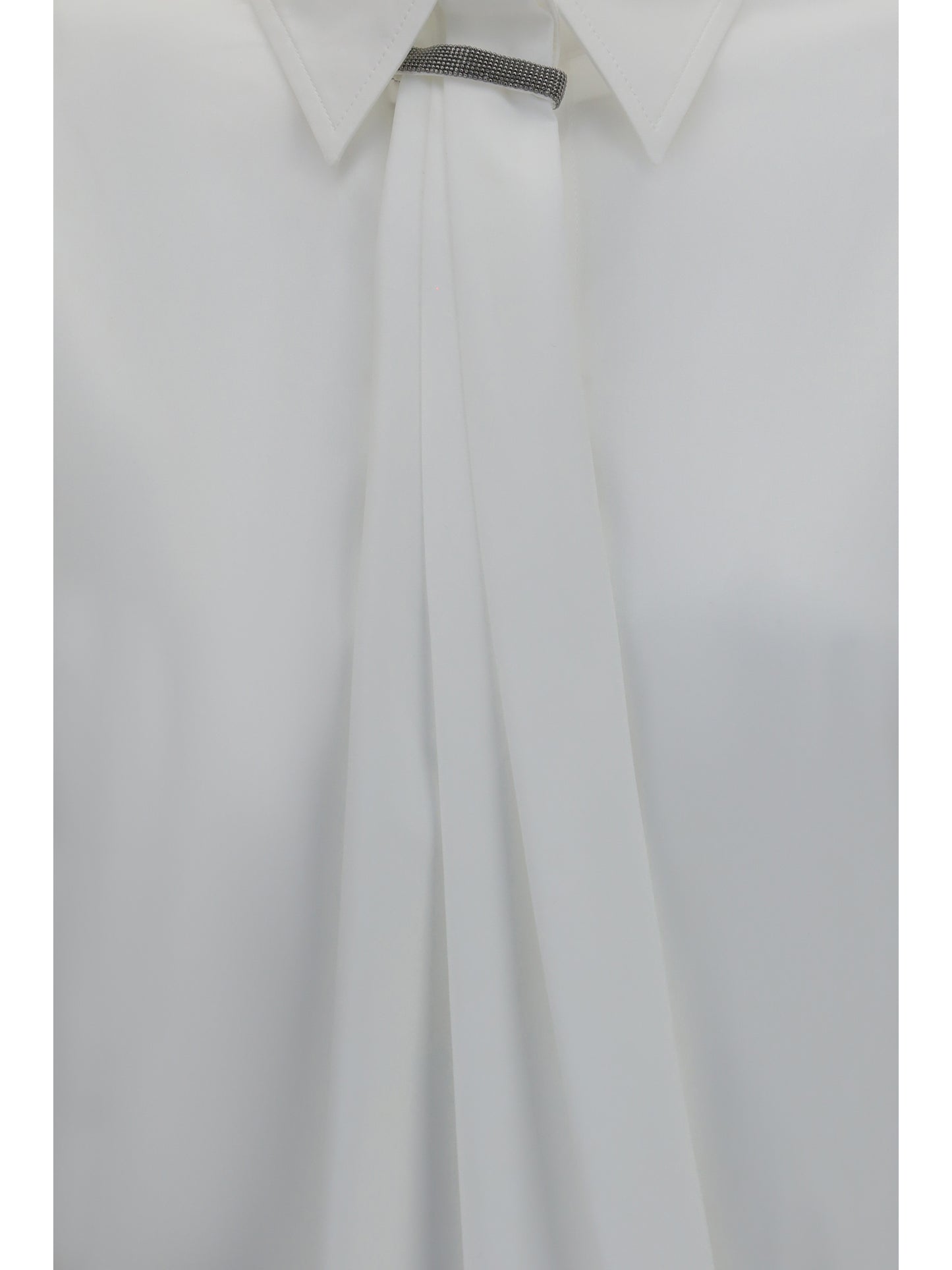 Brunello Cucinelli Women Shirt With Monili Embellishment BRUNELLO CUCINELLI
