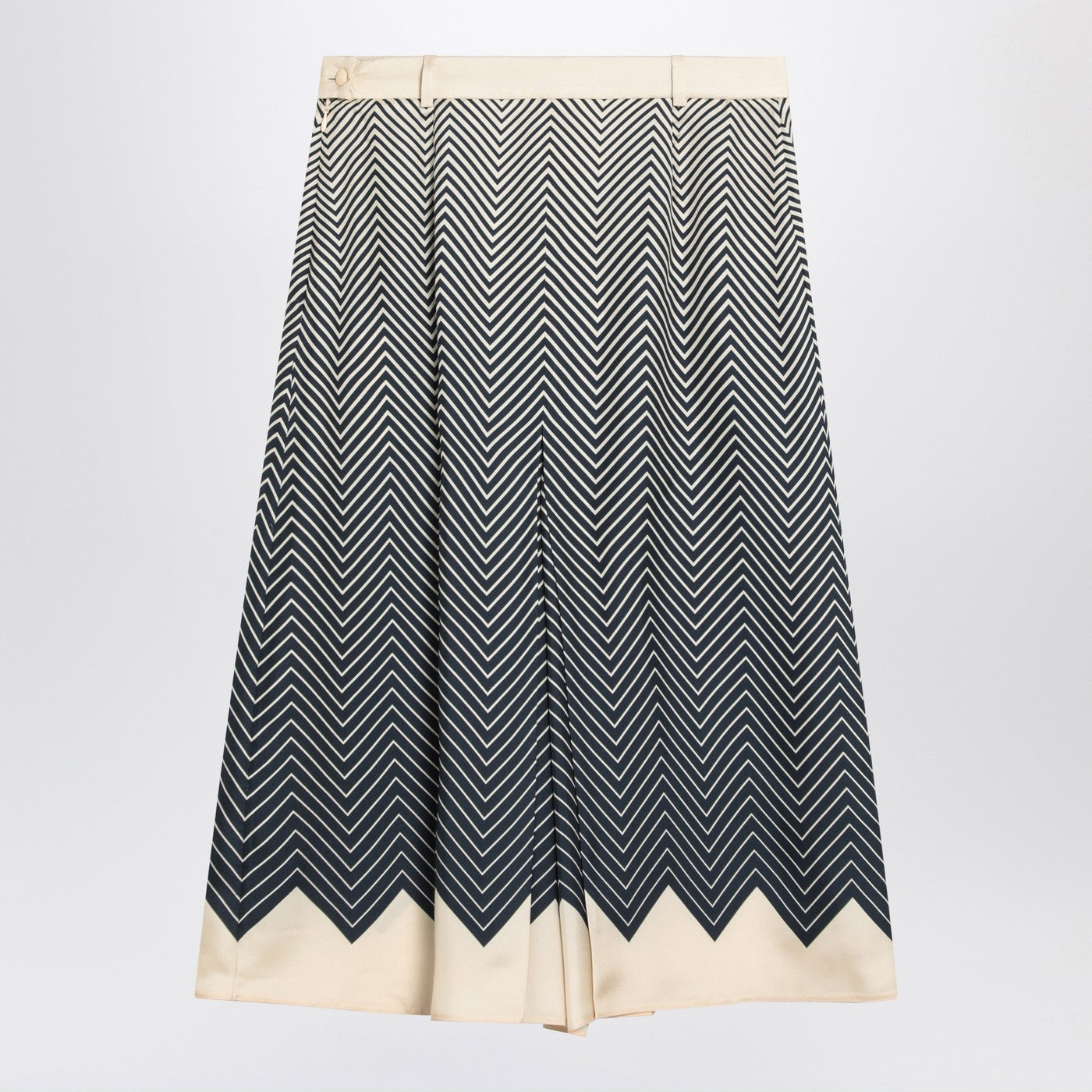 Valentino Blue/Ivory Silk Skirt Women VALENTINO
