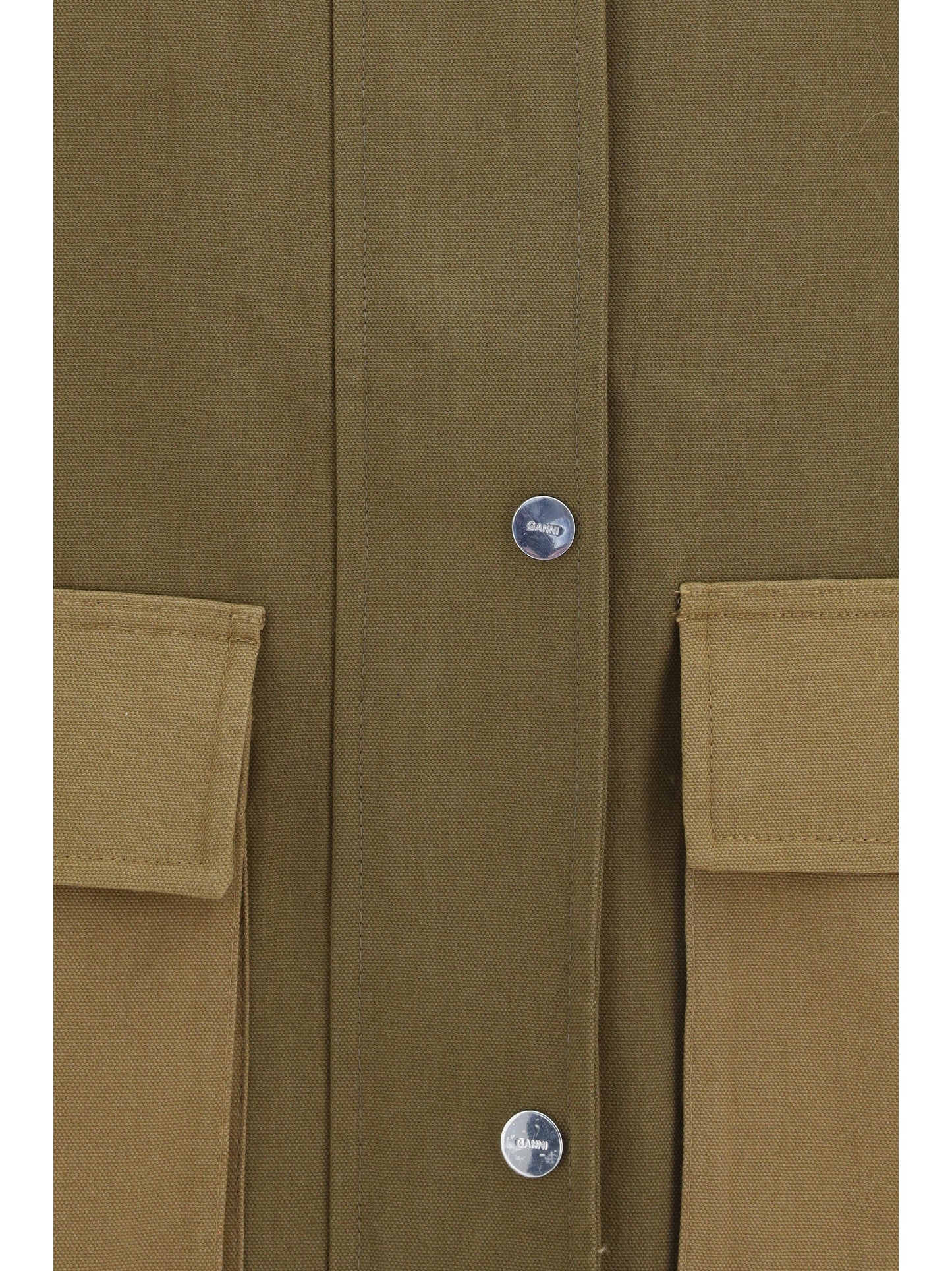 Ganni Women Oversized Cotton Jacket GANNI