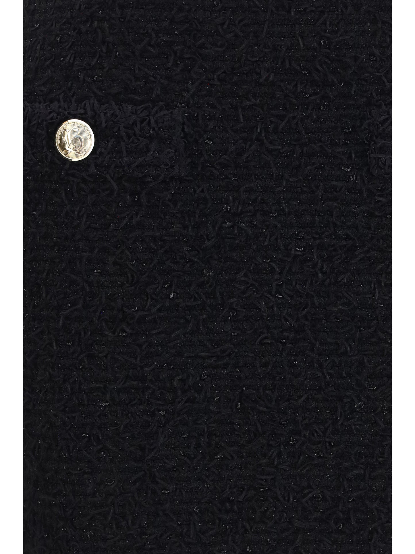 Balmain Women Tweed Mini Skirt With Logo Buttons BALMAIN