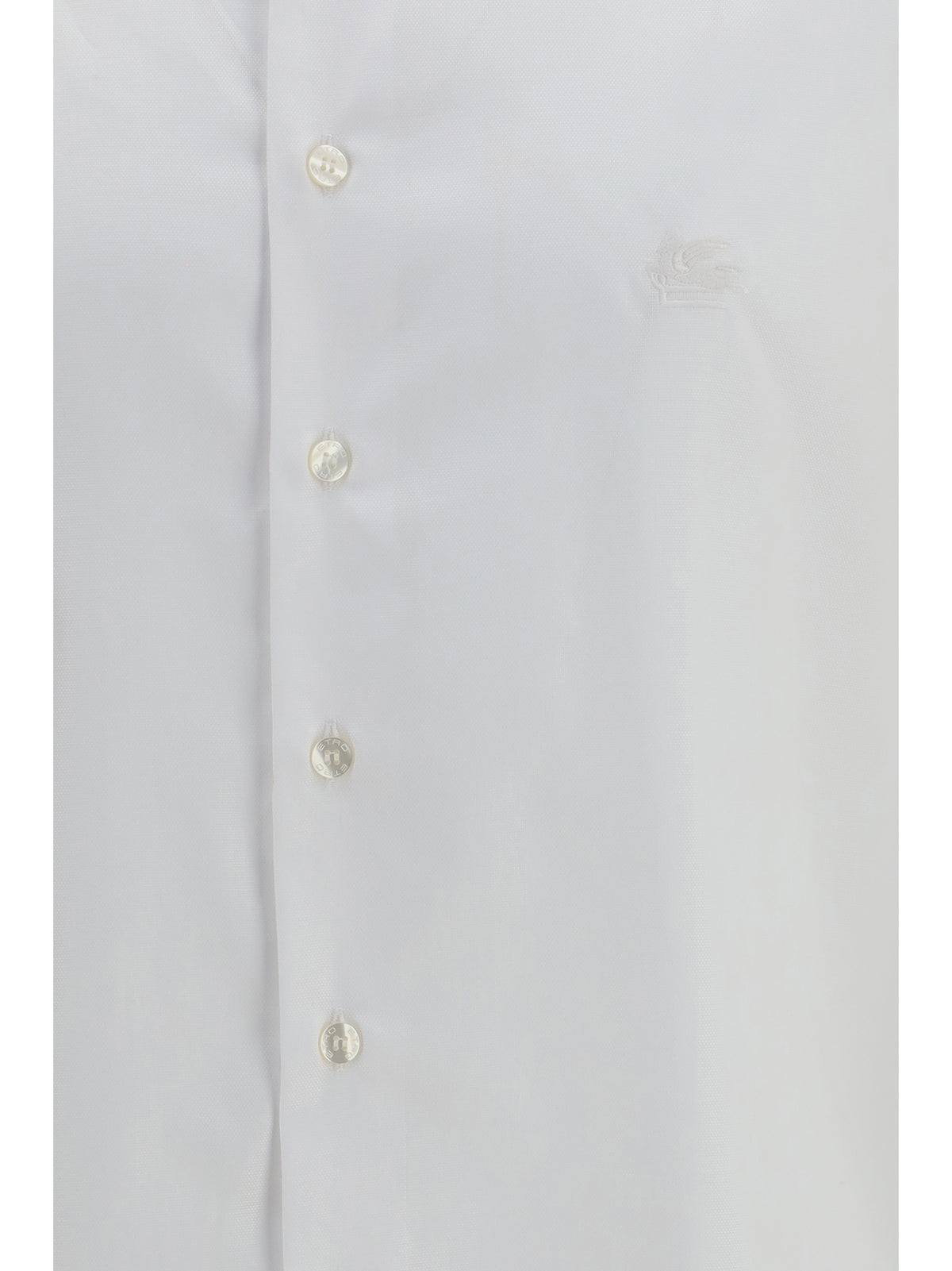 Etro Men Roma Cotton Shirt With Pegaso Logo ETRO