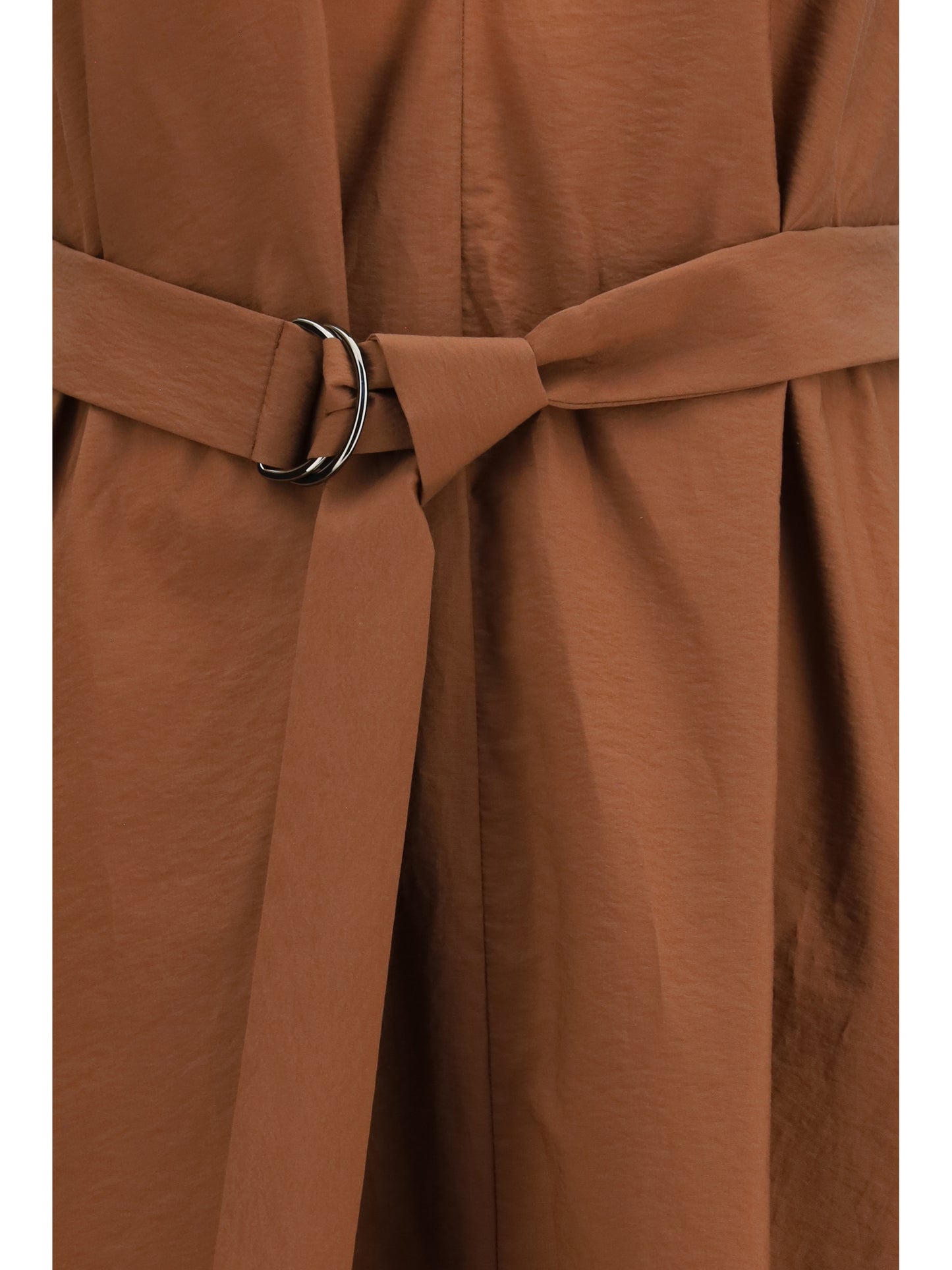 Brunello Cucinelli Women Cotton Poplin Dress Precious Shoulder Detail BRUNELLO CUCINELLI