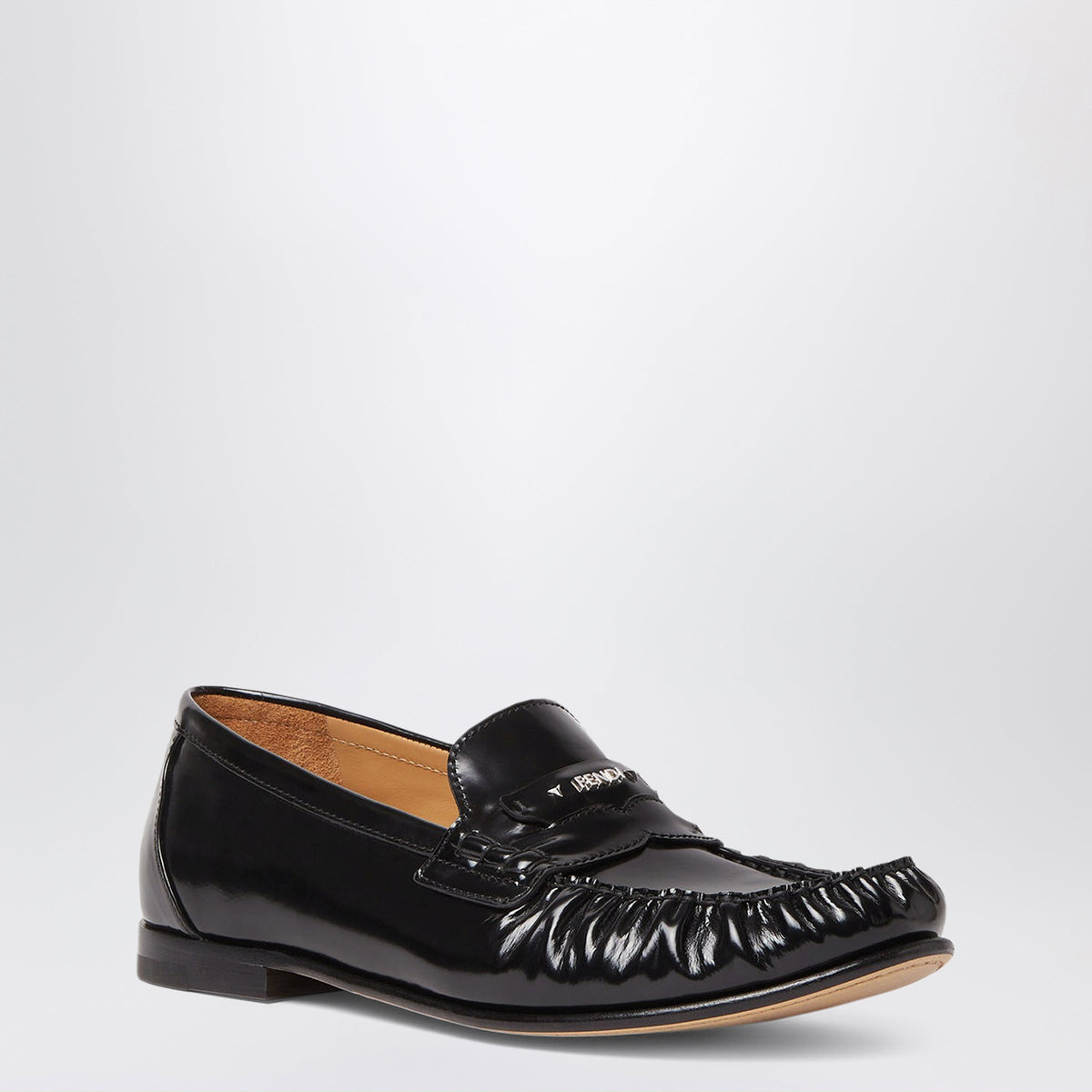 Fendi Fendi Scrunch Moccasin In Black Leather Men FENDI