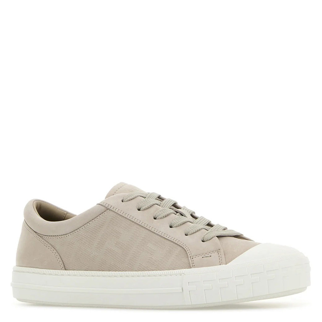 Fendi Domino Sneaker In Beige Nabuck Men FENDI