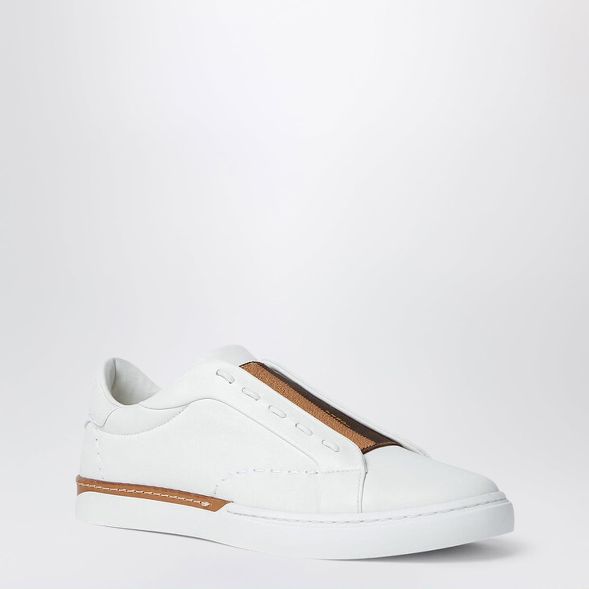 Fendi Fendi City Low-Top Sneakers In White Leather Men FENDI
