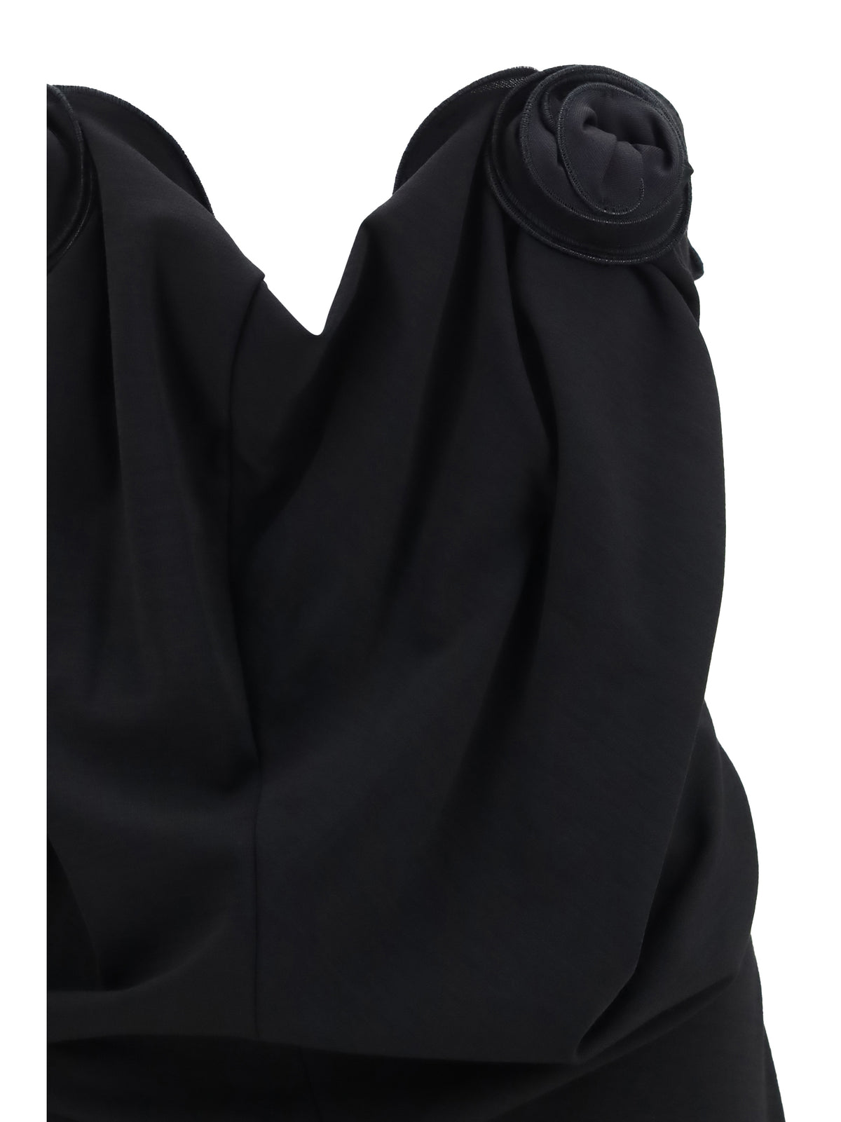 Magda Butrym Women Draped Dress With Sculptural Floral Details MAGDA BUTRYM