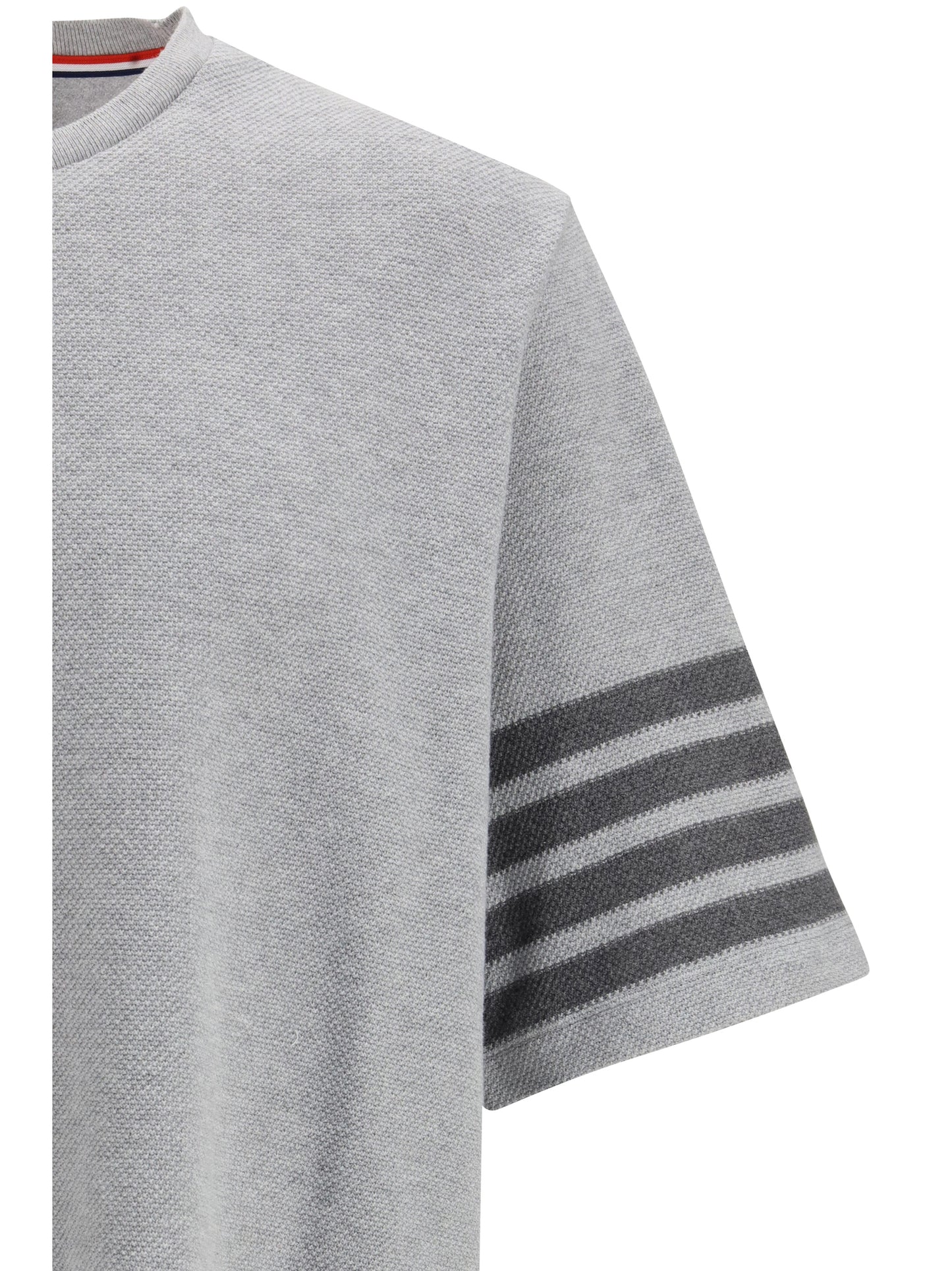 Thom Browne Men Textured Cotton Piqué T-Shirt THOM BROWNE