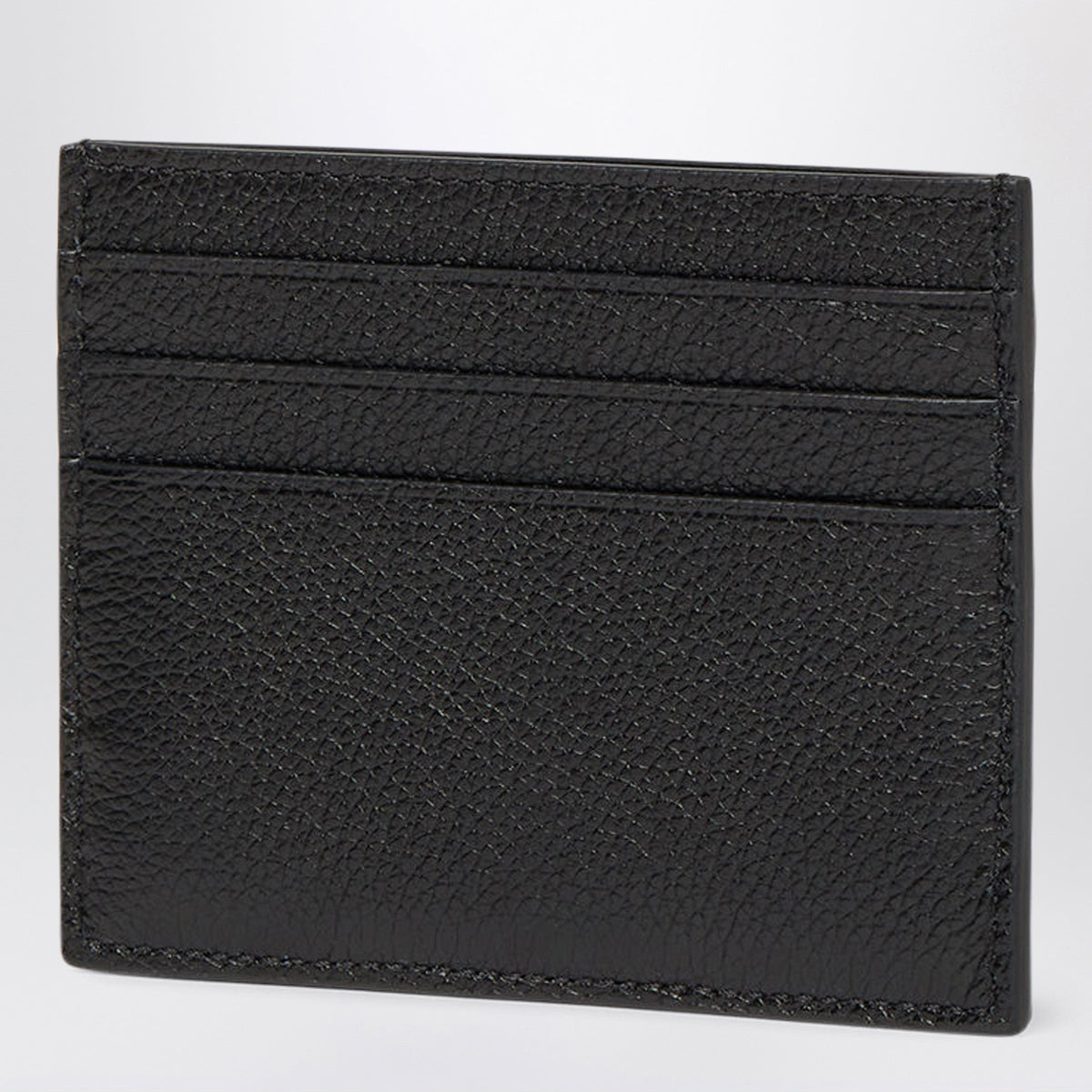 Fendi Ff Card Holder In Black Garnet Leather Men FENDI