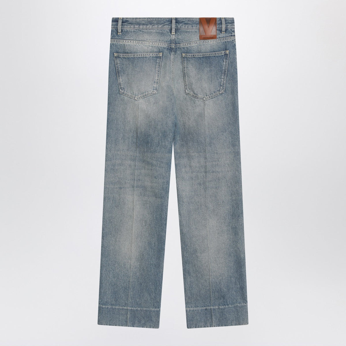 Valentino Medium Blue Washed-Effect Jeans Men VALENTINO