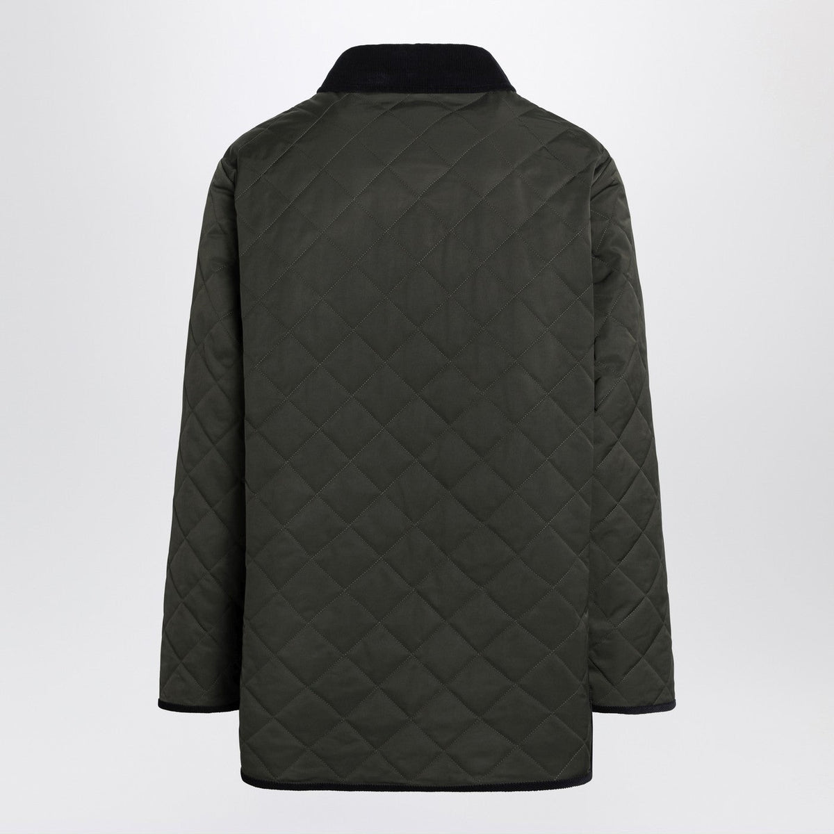 Valentino Olive Green Quilted Jacket With Vlogo Patch Men VALENTINO