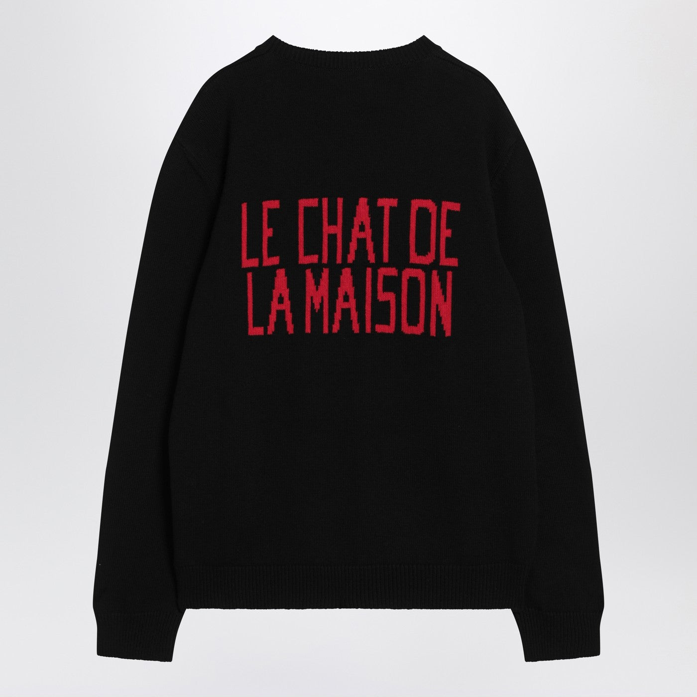 Valentino Black Sweater With Le Chat De La Maison Patch Men VALENTINO