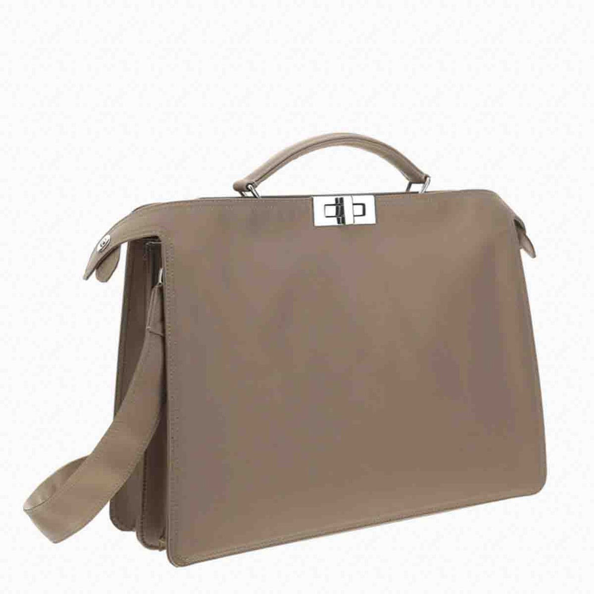 Fendi Beige Peekaboo Iseeu Medium Bag In Nylon Men FENDI