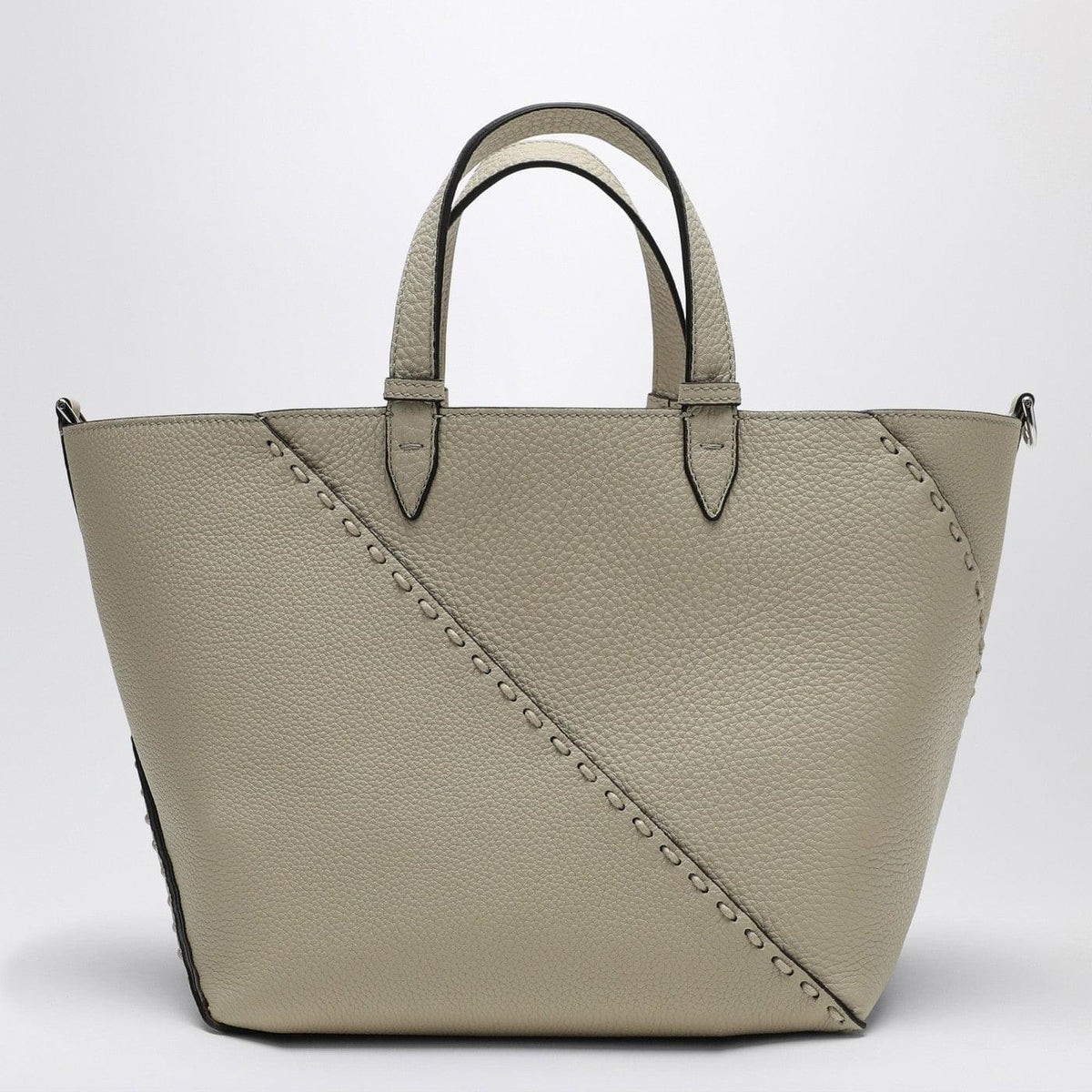 Fendi Ivory Diagonal Shopping Small Selleria Bag Men Men FENDI
