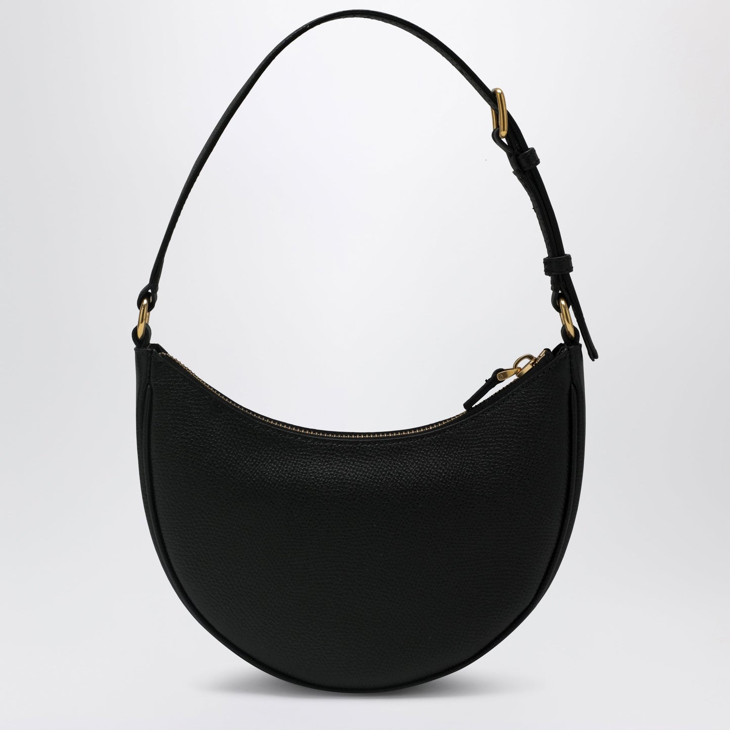 Valentino Garavani Vlogo Mini Shoulder Bag In Hammered Calfskin, Black Women VALENTINO GARAVANI