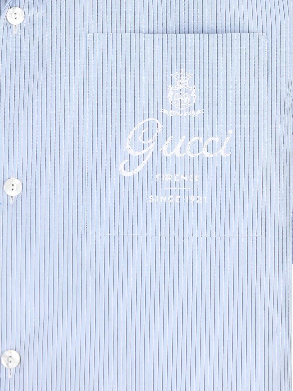Gucci Men Thin Strip `Disco` Bowling Shirt GUCCI