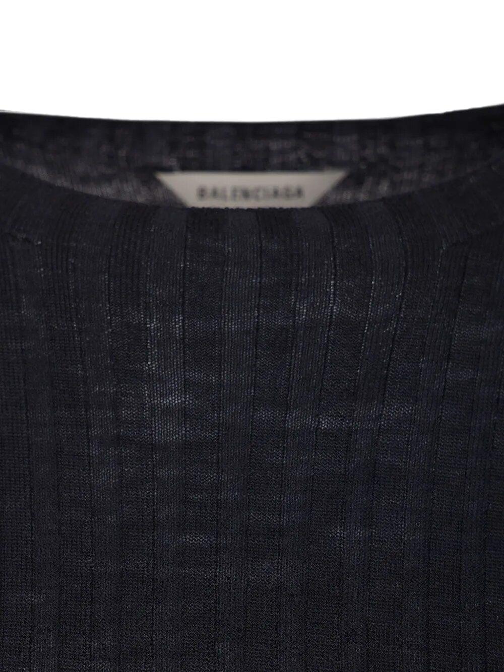 Balenciaga Women Ribbed Knit Sweater BALENCIAGA